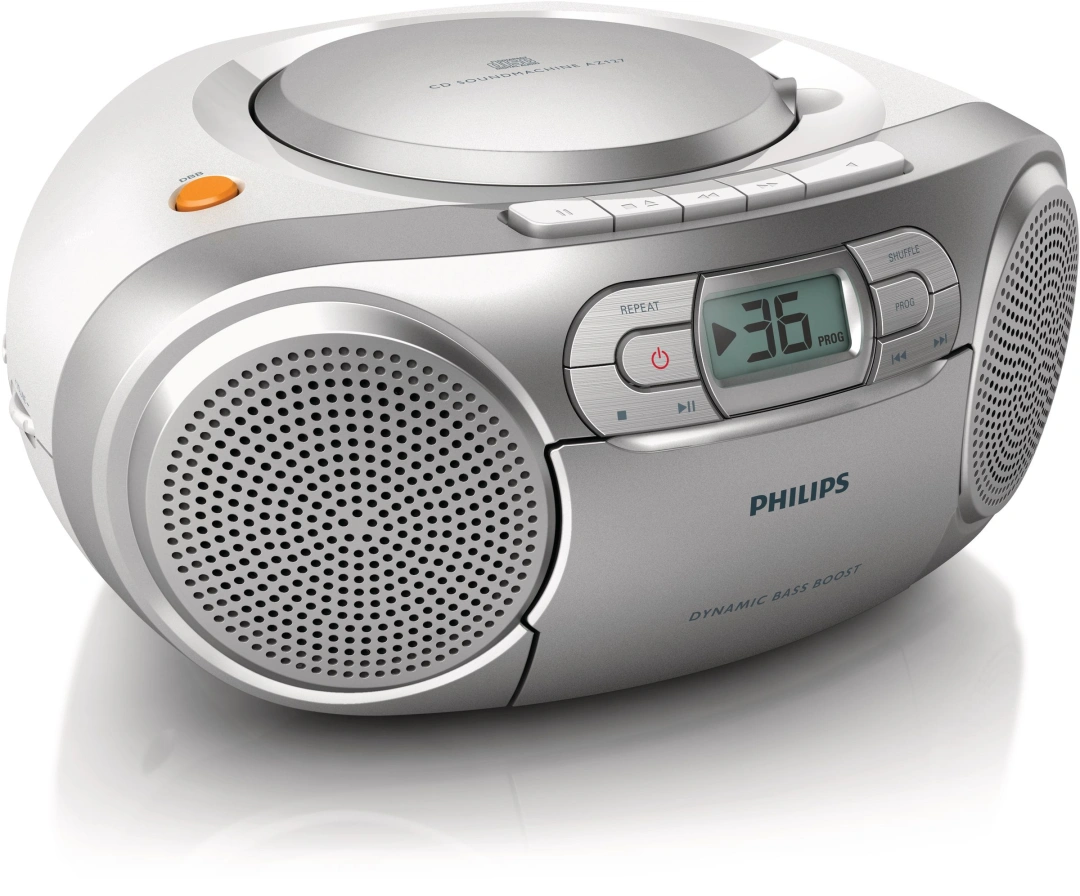 Philips AZ127/12 Přenosné rádio, FM, CD, magnetofon