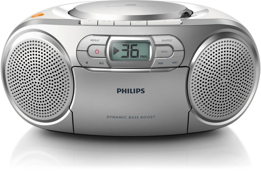 Philips AZ127/12 Přenosné rádio, FM, CD, magnetofon