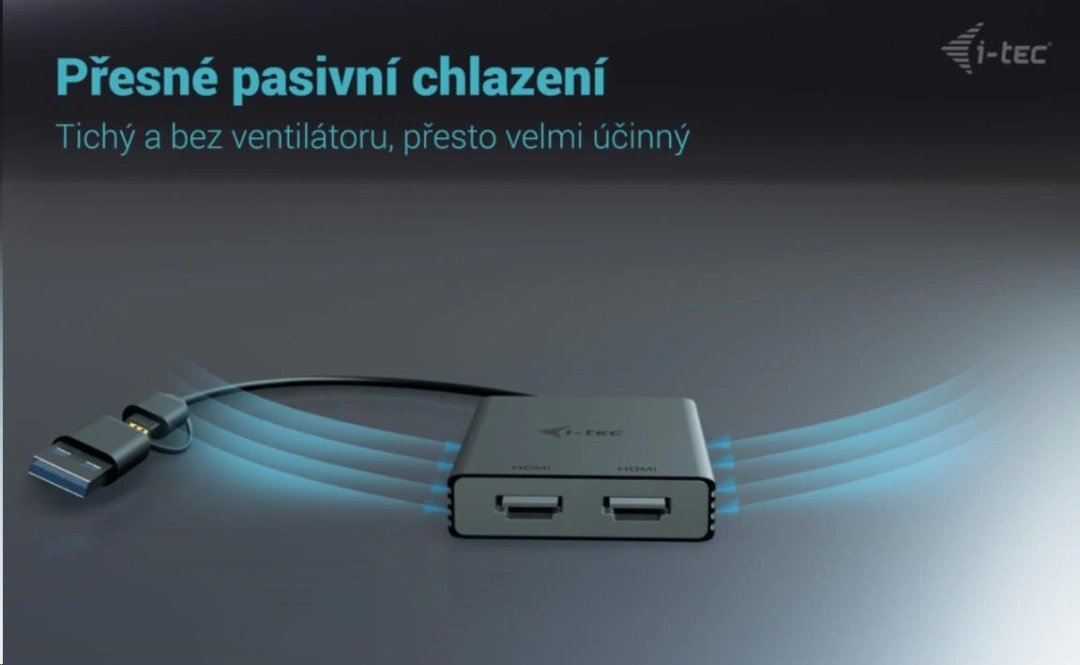 i-tec adaptér USB-A/USB-C - 2x HDMI 4K@60Hz