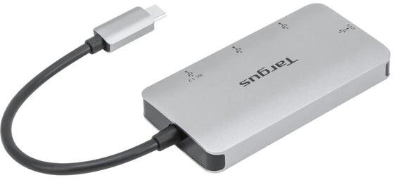 Targus hub USB-C - 2x USB, 2x USB-C, PD, 100W, stříbrná