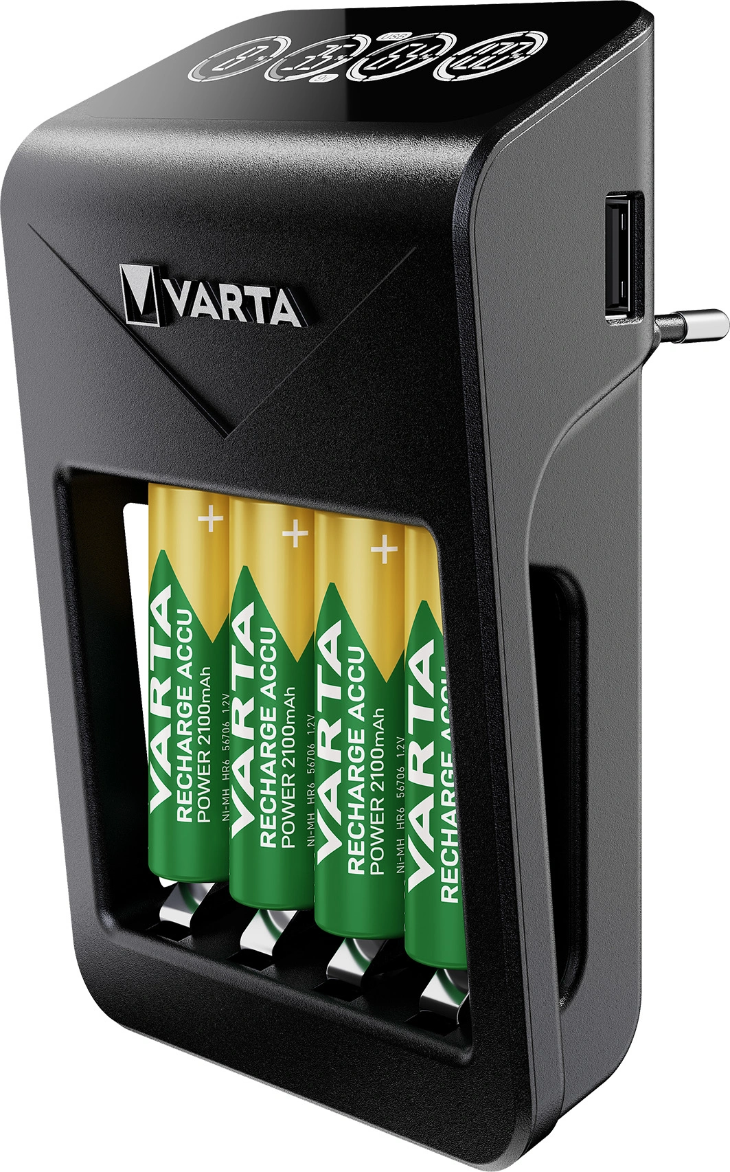 Varta LCD Plug Charger+ 4× AA 2 100mAh