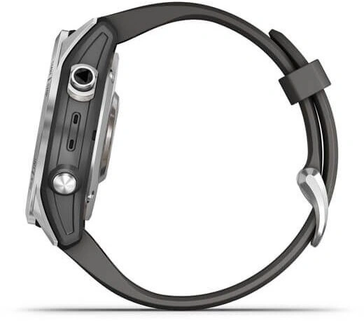 Garmin Fenix 7S Glass Silver / Graphite Silicone Band