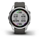 Garmin Fenix 7S Glass Silver / Graphite Silicone Band