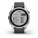 Garmin Fenix 7S Glass Silver / Graphite Silicone Band