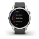 Garmin Fenix 7S Glass Silver / Graphite Silicone Band