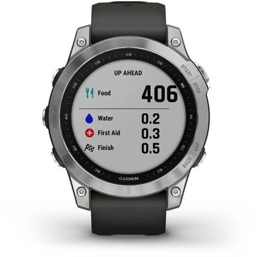 Garmin Fenix 7 Silver / Graphite Silicone Band 