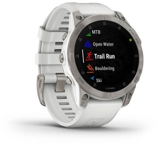 Garmin epix PRO Sapphire, Titan/ White Silicone Band