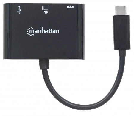 MANHATTAN multifunkční převodník z USB 3.1 type C Male na HDMI, USB 3.0 A a USB C Females