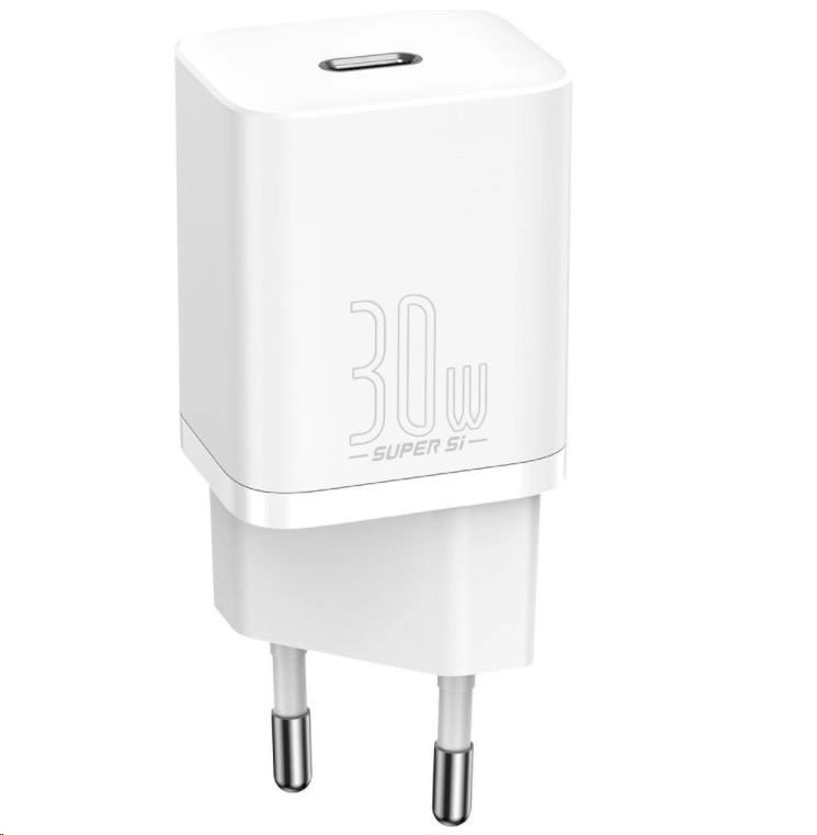 Baseus Super Si USB-C 30W, bílá