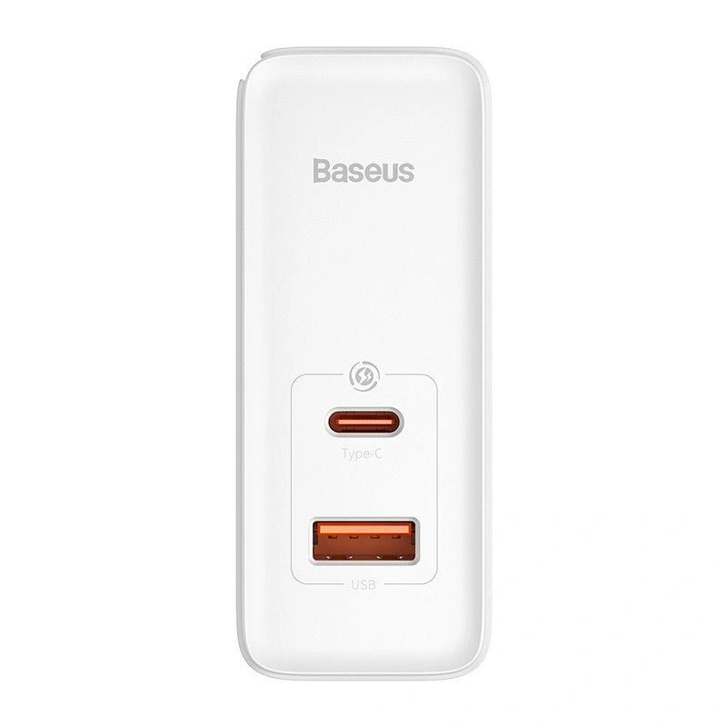 Baseus GaN5 Pro, USB-C + USB-A 100 W, bílá 