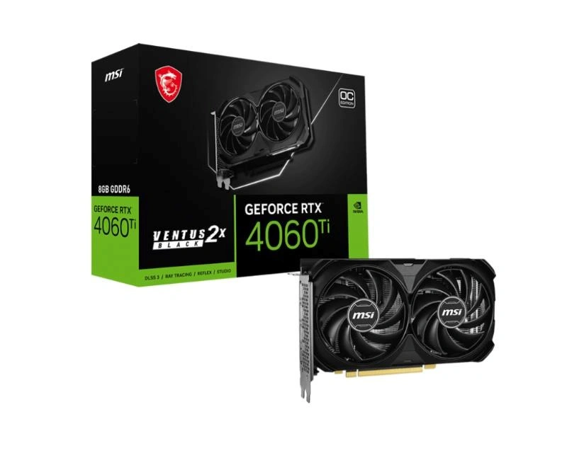 MSI GEFORCE RTX 4060 TI 8G VENTUS 2X BLACK E