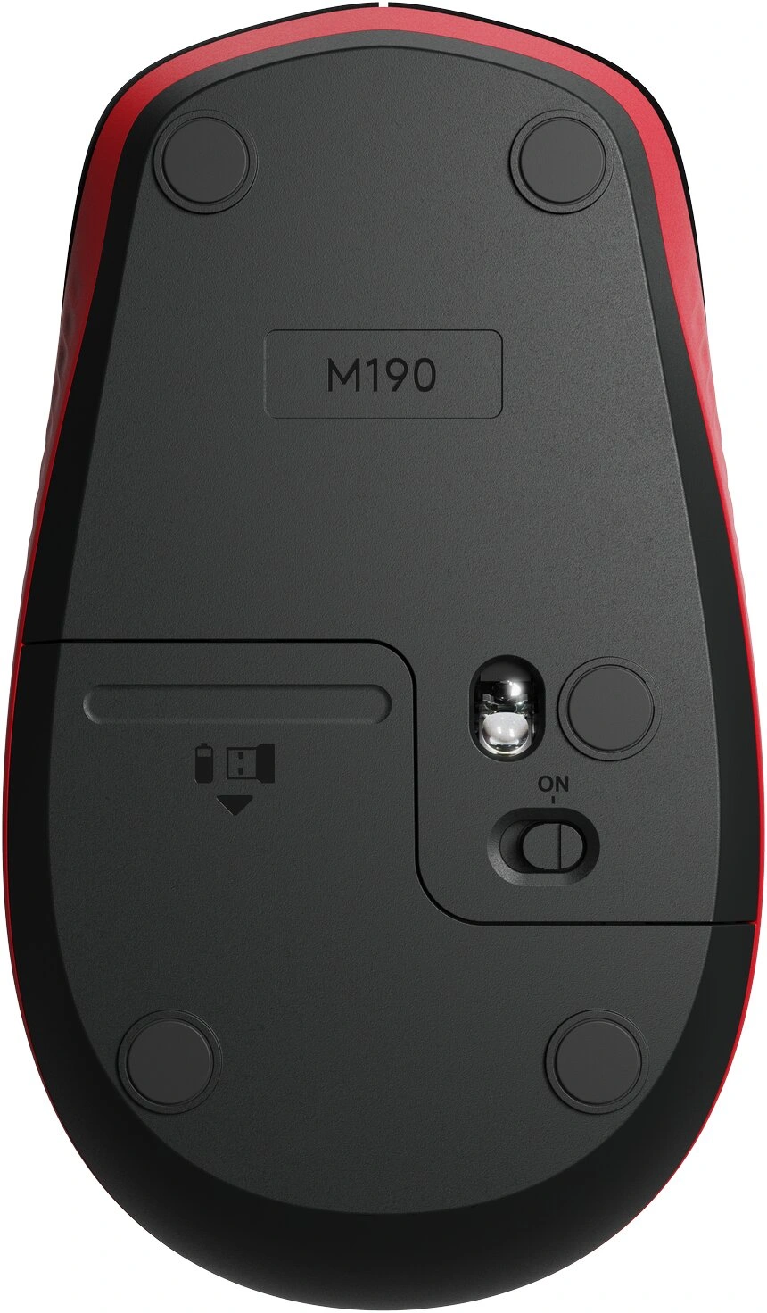 Logitech M190, červená