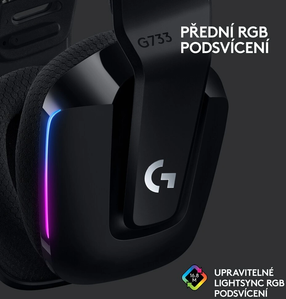 Logitech G733 Lightspeed, černá