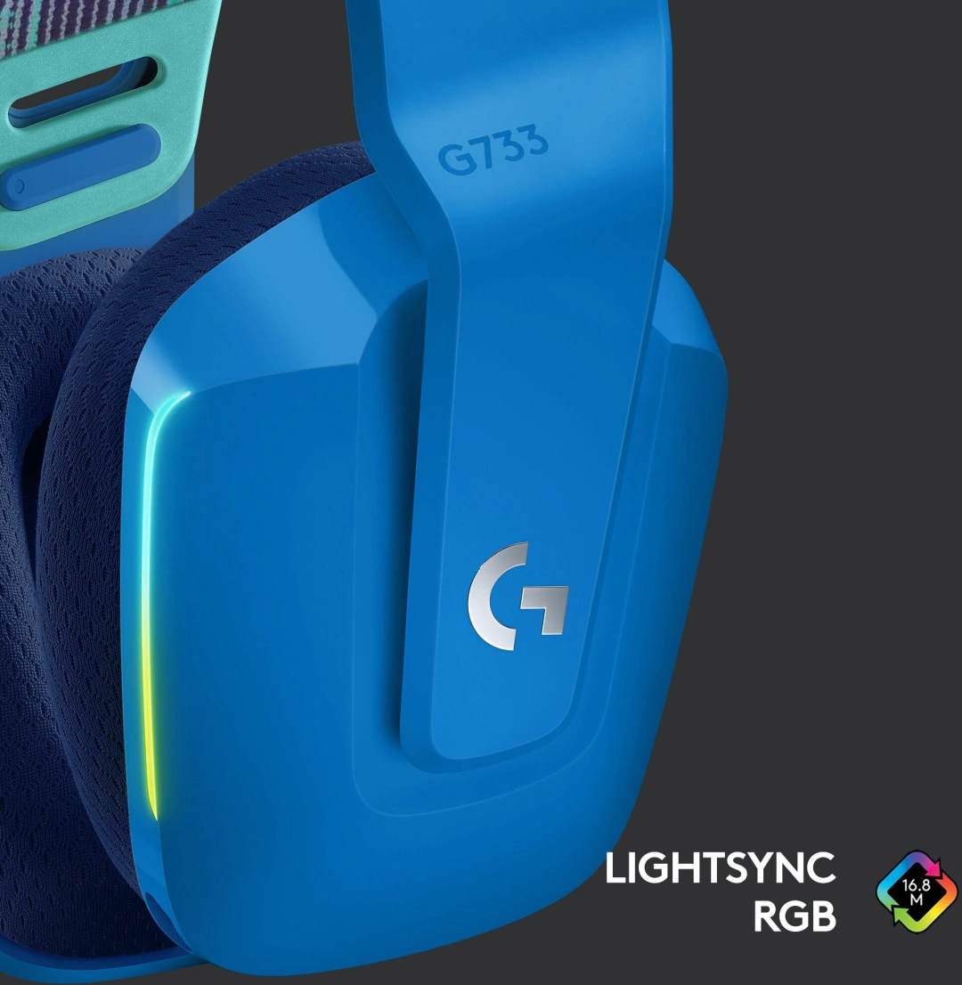 Logitech G733 Lightspeed, modrá