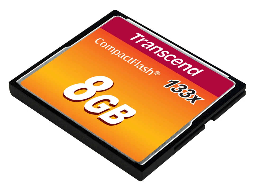 Transcend 8GB CF (133X) memory card (MLC)