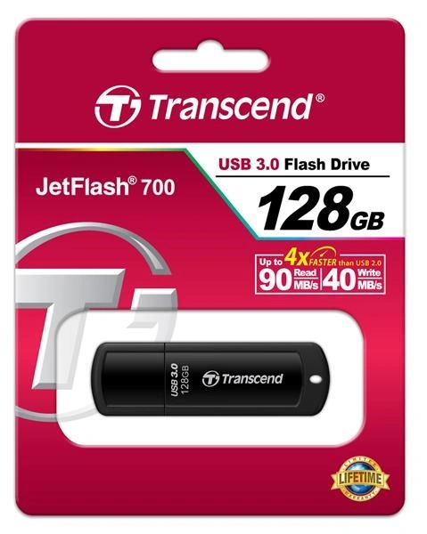 Transcend JetFlash 700 128GB, černá