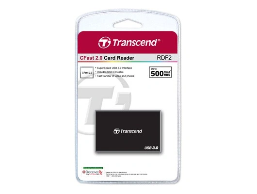 TRANSCEND Card Reader RDF2, USB 3.0, Black