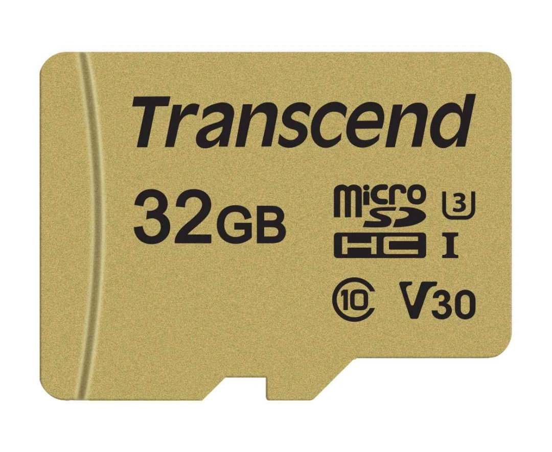 TRANSCEND Micro SDHC 500S 32GB UHS-I U3 V30, adaptér