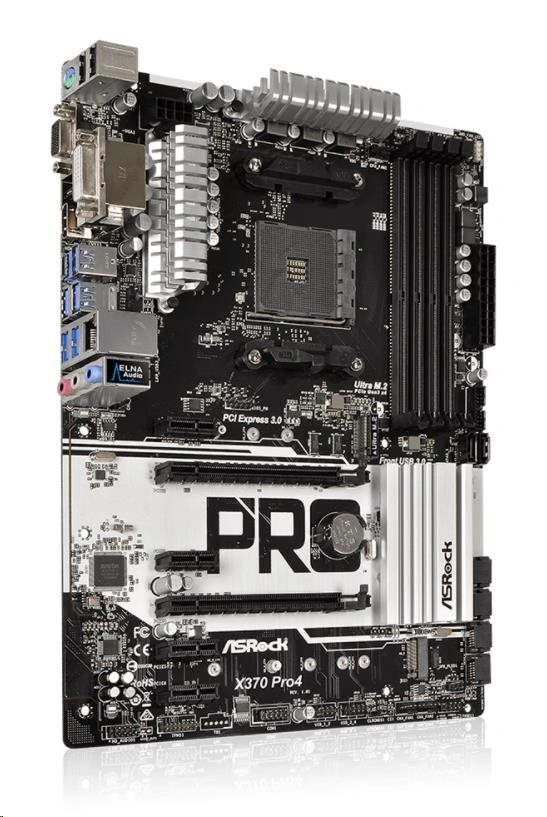 ASRock MB Sc AM4 X370 PRO4, AMD X370, 4xDDR4, VGA