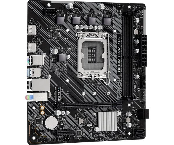 ASRock MB Sc LGA1700 H610M-H2/M.2 D5, Intel H610, 2xDDR5, 2xHDMI, mATX