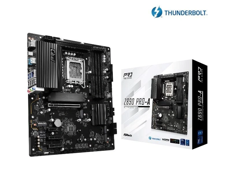 ASRock Z890 Pro-A / Intel Z890 / LGA1851 / 4x DDR5 / 4x M.2 / HDMI / DP / Thunderbolt 4 / USB-C / AT