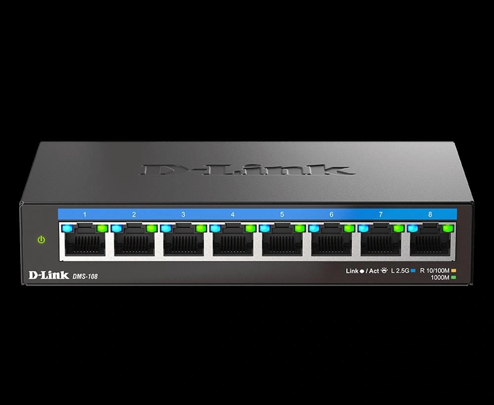 D-Link DMS-108/E 8-port 2.5G Multi-Gigabit QoS IGMP Snooping Switch