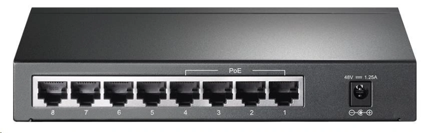 TP-Link TL-SG1008P nekonfigurovatelný switch 8 portů, PoE