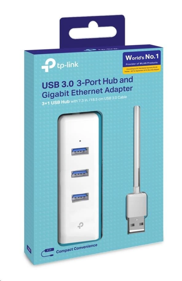 TP-Link UE330 USB 3.0 to Gigabit Ethernet Adapter RJ45 + 3x USB 3.0 hub