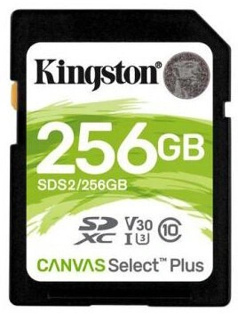 Kingston SDXC Canvas Select Plus 256GB 100MB/s UHS-I