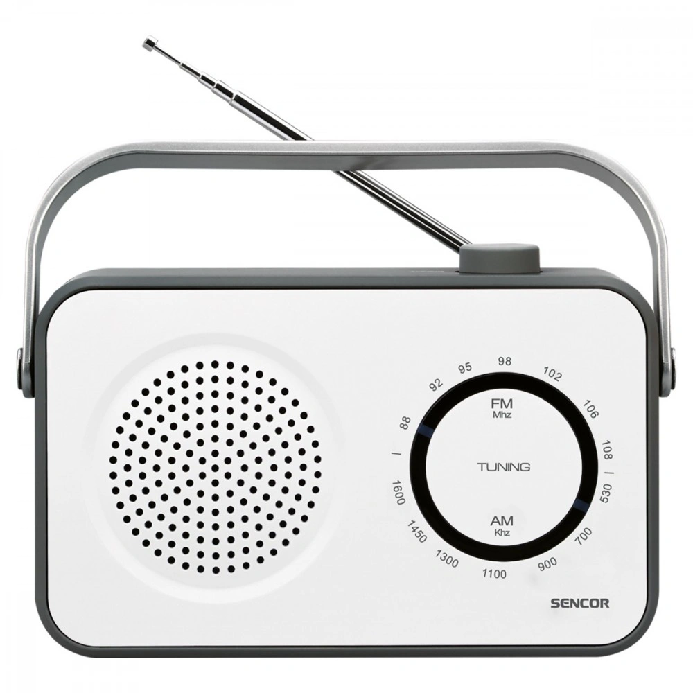 Sencor SRD 2100 W Přenosný rádiový přijímač FM/AM, bílý