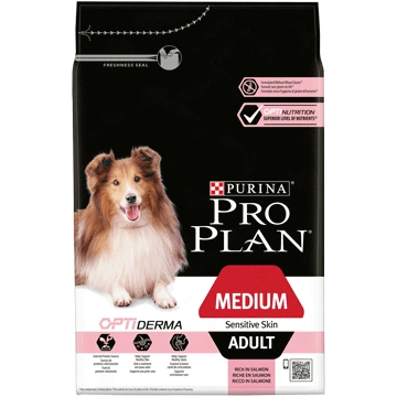 Purina Pro Plan MEDIUM ADULT SENSITIVE SKIN losos 3 kg