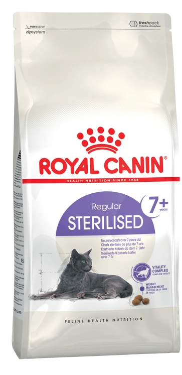 Royal Canin Royal Canin Sterilised 7+ - granule pro stárnoucí kastrované kočky - 1,5kg