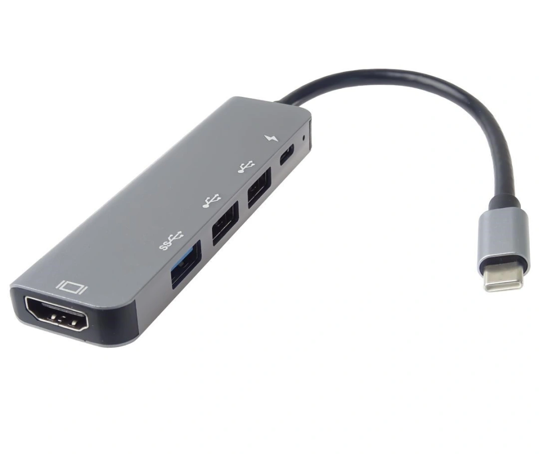 PremiumCord USB-C na HDMI + USB3.0 + 2x USB2.0 + PD(power delivery) adaptér