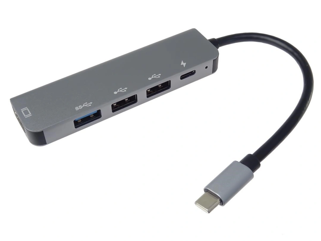 PremiumCord USB-C na HDMI + USB3.0 + 2x USB2.0 + PD(power delivery) adaptér