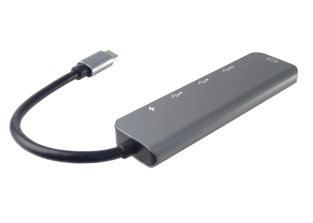 PremiumCord USB-C na HDMI + USB3.0 + 2x USB2.0 + PD(power delivery) adaptér