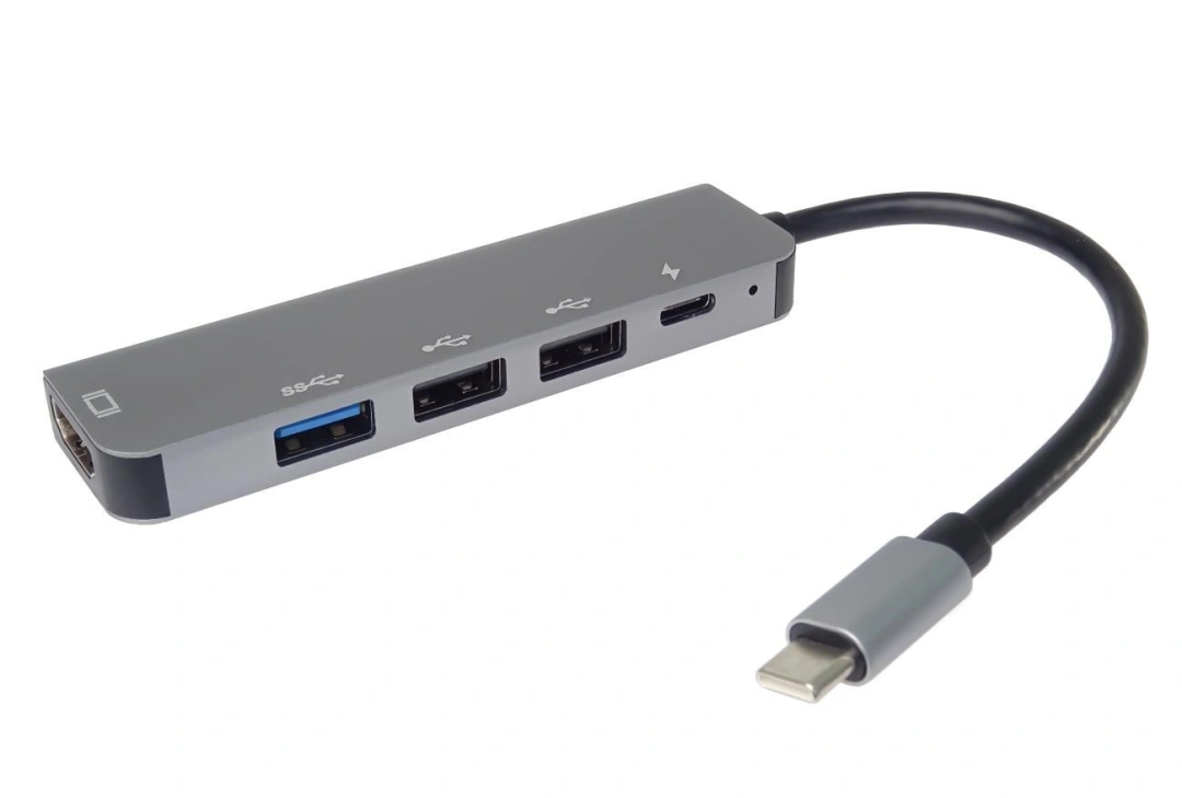 PremiumCord USB-C na HDMI + USB3.0 + 2x USB2.0 + PD(power delivery) adaptér