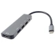 PremiumCord USB-C na HDMI + USB3.0 + 2x USB2.0 + PD(power delivery) adaptér