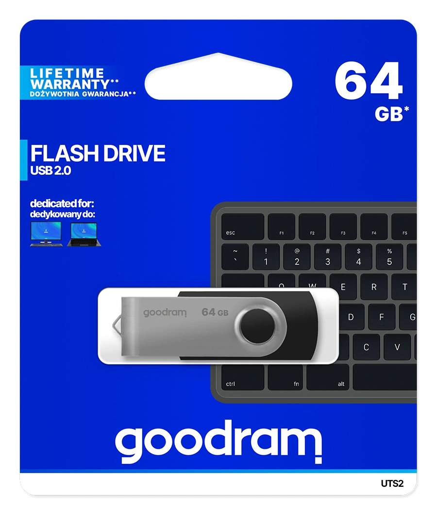 Palubní disk GoodRam Twister UTS2-0640K0R11 (64 GB; USB 2.0; černý)