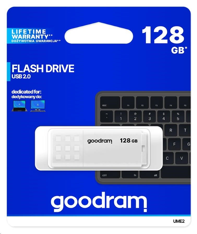 GoodRam Flash disk USB 2.0 128GB bílý TGD-UME21280W0R11