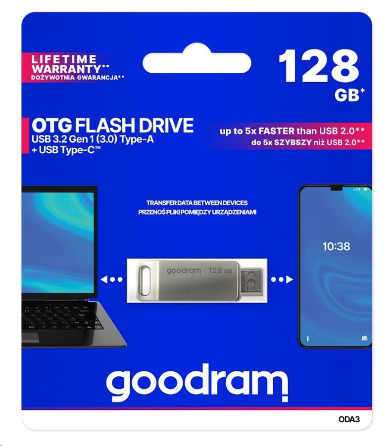 GoodRam Flash disk typ-A-C USB 3.2 128 GB