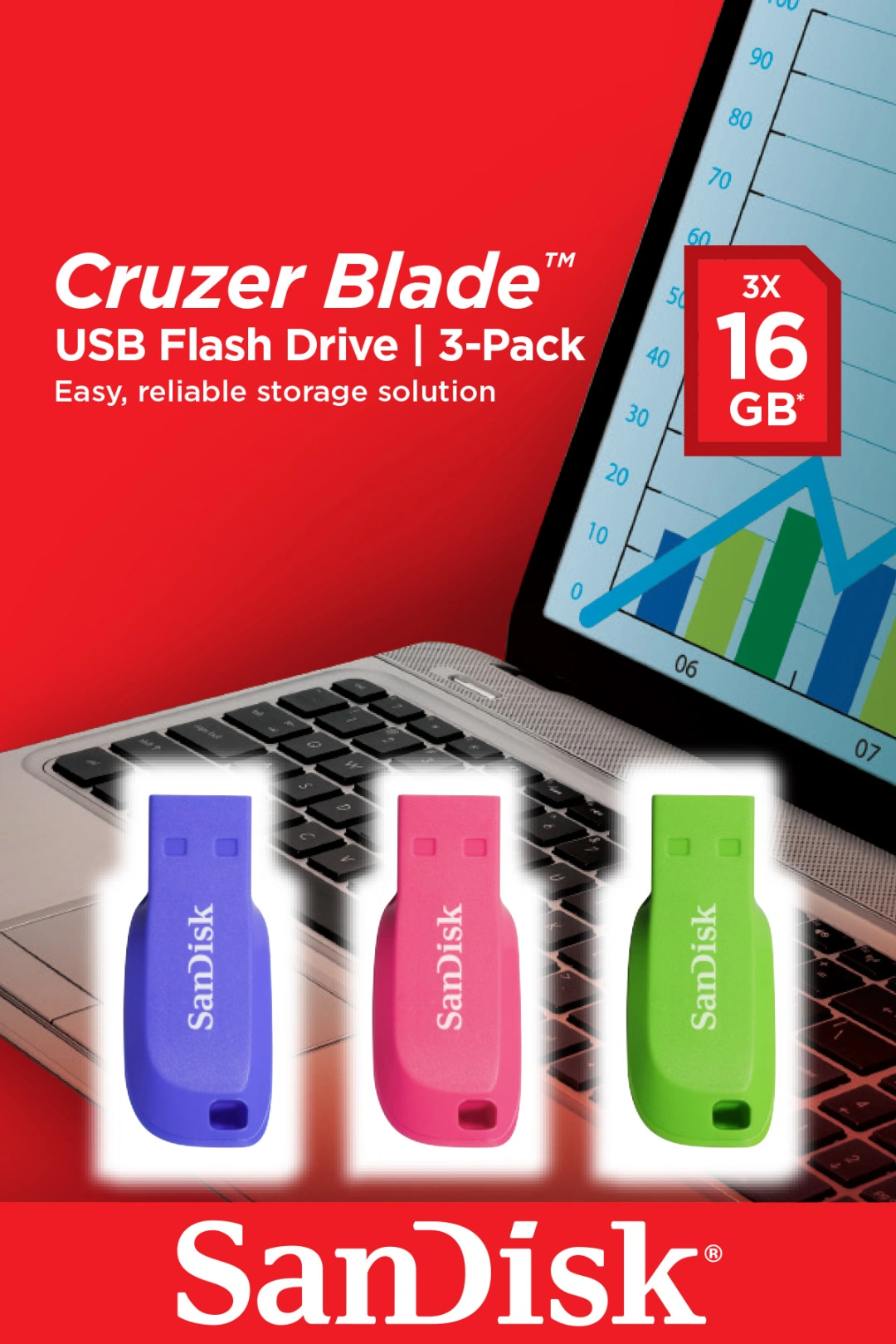 SanDisk Cruzer Blade 16GB (3pack)