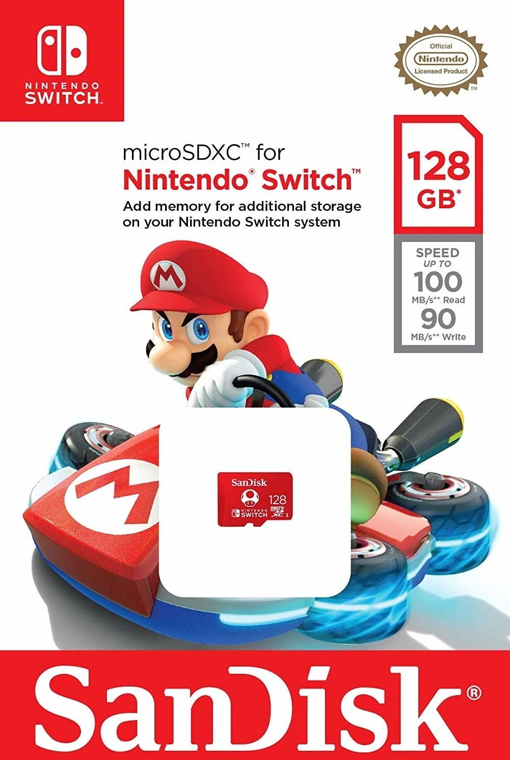 Sandisk Micro SDXC pro Nintendo Switch 128GB 100 MB/s UHS-I U3