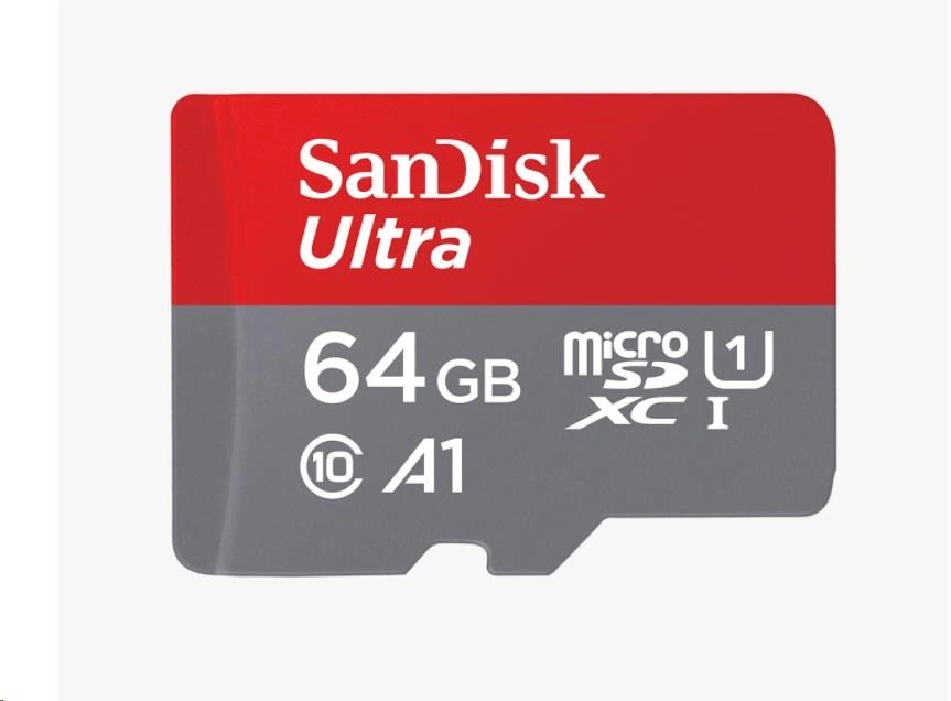 SanDisk MicroSDXC Ultra 64GB + SD adaptér (SDSQUAB-064G-GN6MA)