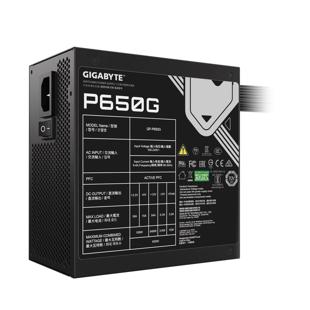 Gigabyte GP-P650G 650W, 80Plus GOLD