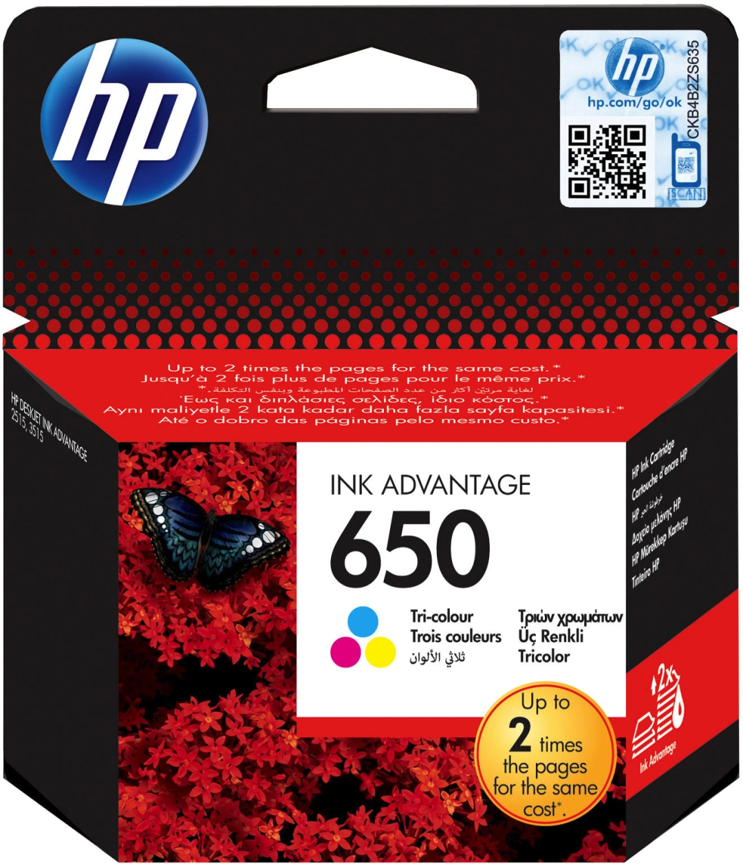 HP náplň č.650 - Barevná (CZ102AE)
