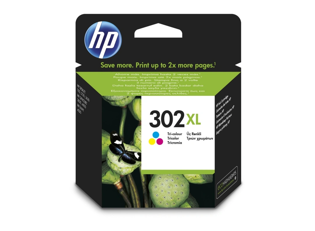 HP náplň č.302XL - barevná (F6U67AE)