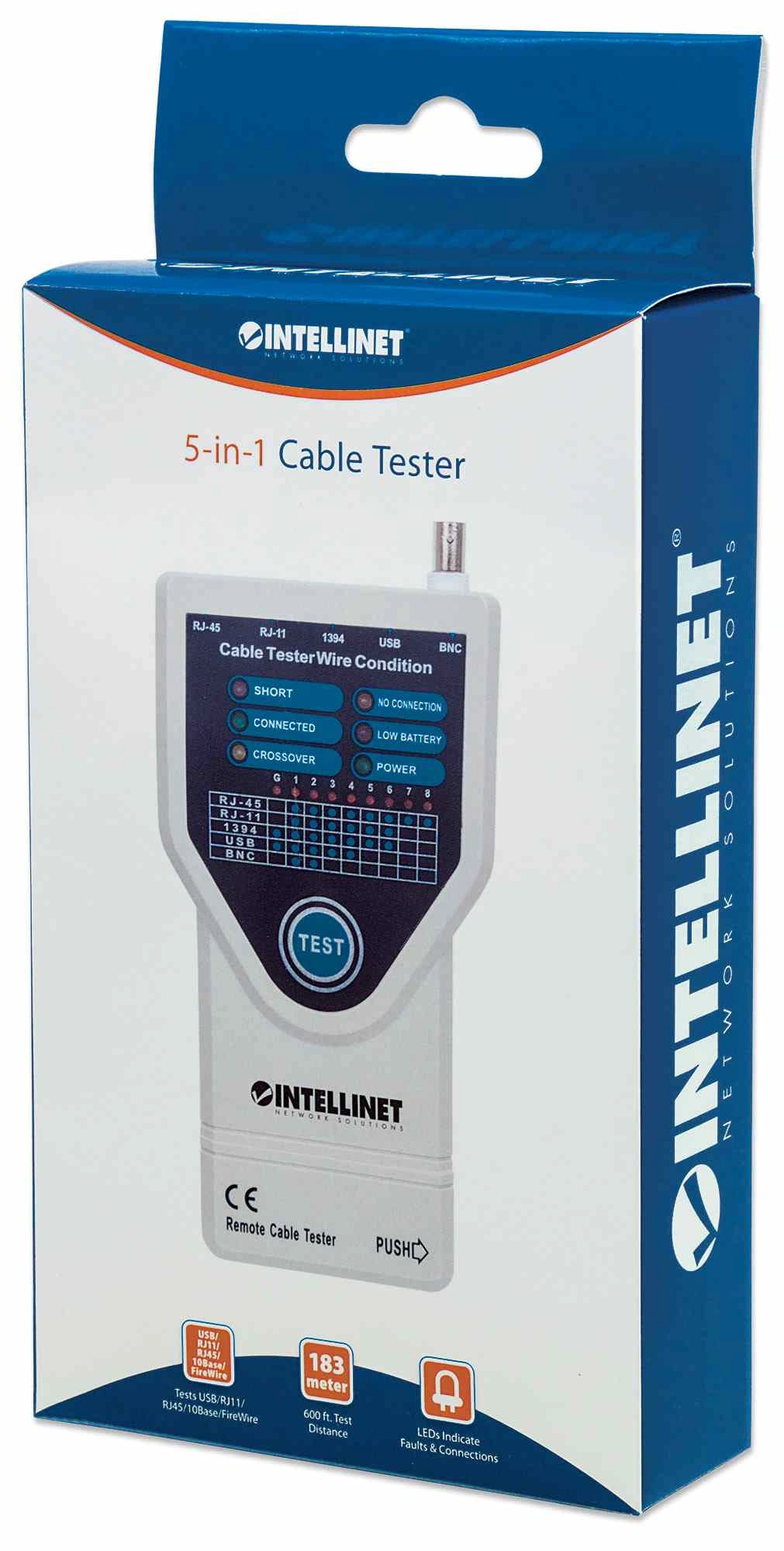 Intellinet Tester Kabelů Rj45/11 + Usb