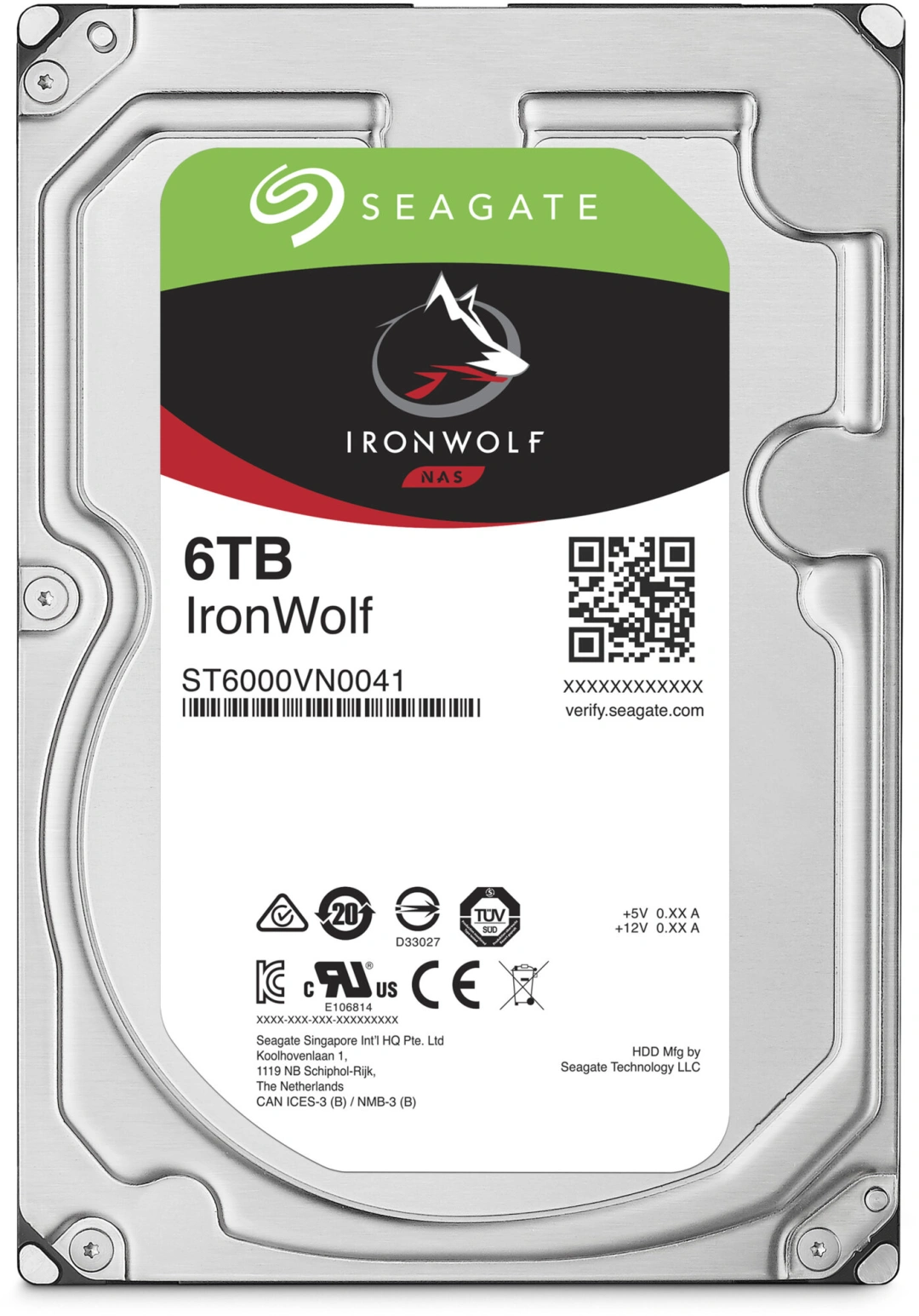 Seagate IronWolf, 3,5" - 6TB (ST6000VN001)