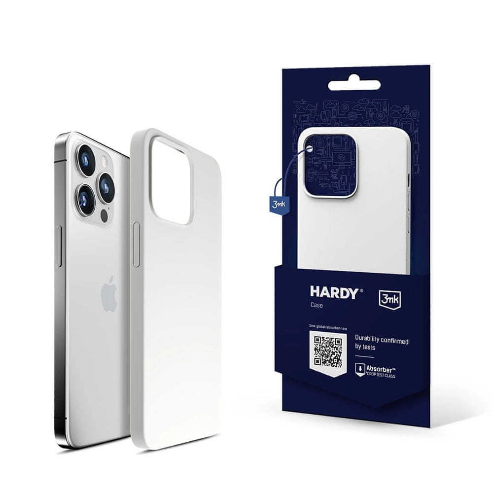3mk Hardy Silicone MagCase Silver-White (Apple iPhone 13 Pro)