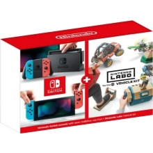 Nintendo Switch (2019), červená / modrá + Nintendo Labo Vehicle Kit